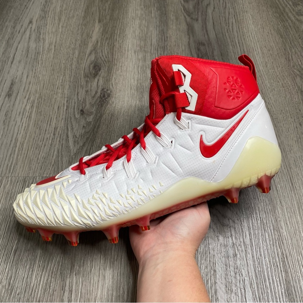 Nike Force Savage Elite Pro TD Red White Football Cleats 918346-160 Mens SIZE 15